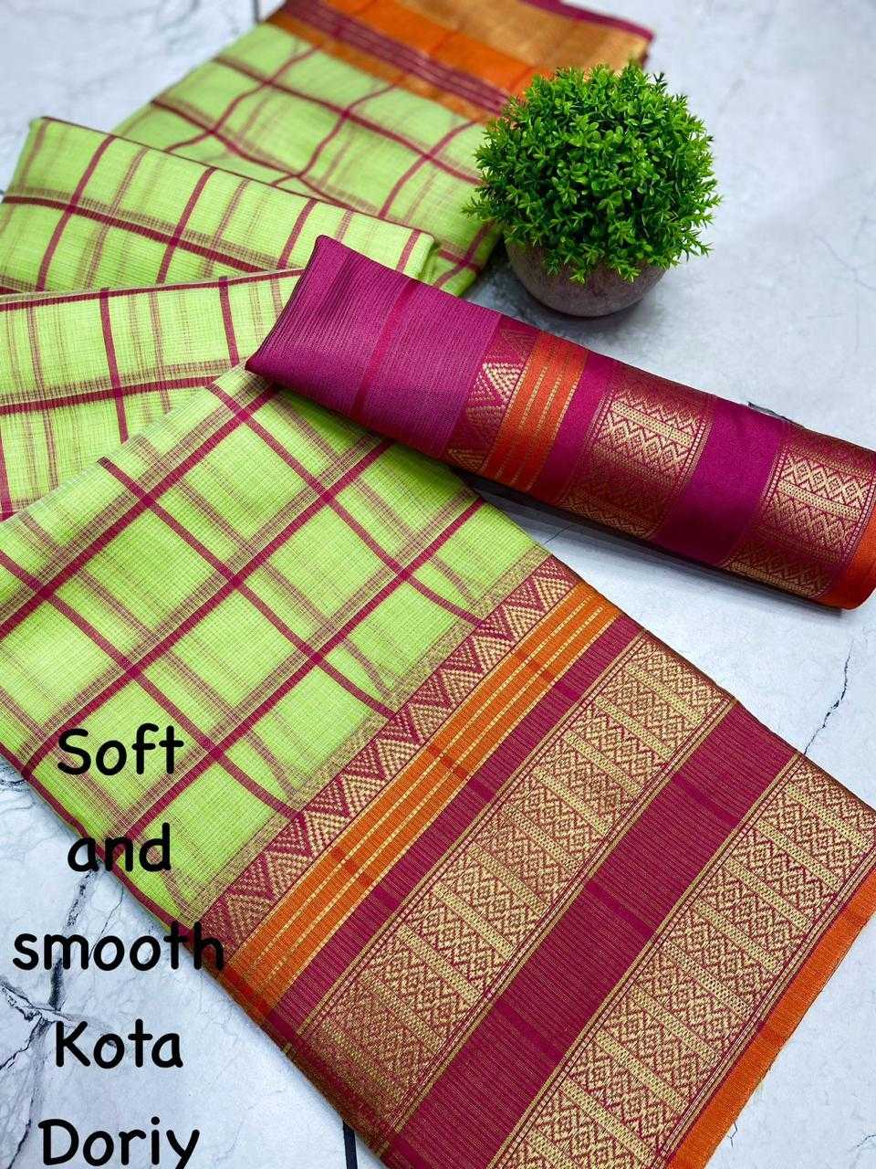 YNF SOFT KOTA RWC 06 SAREES WHOLESALE COTTON LINENE LADIEDS KOTA DORIA SAREES MANUFACTURER